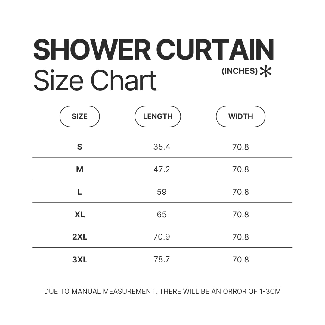 Shower Curtain Size Chart - Studio Ghibli UK Store