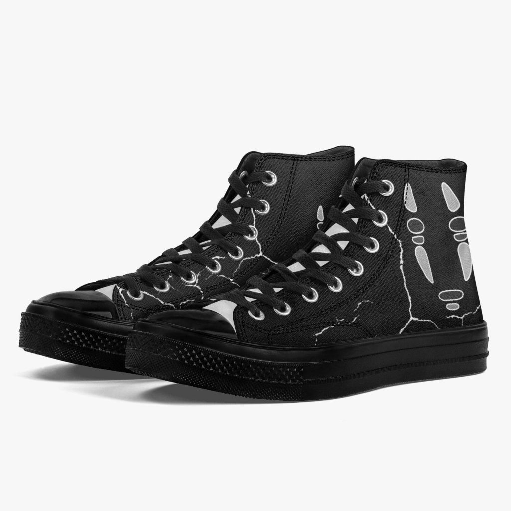Studio Ghibli Spirited Away No Face Full Black Converse Shoes - Image 5