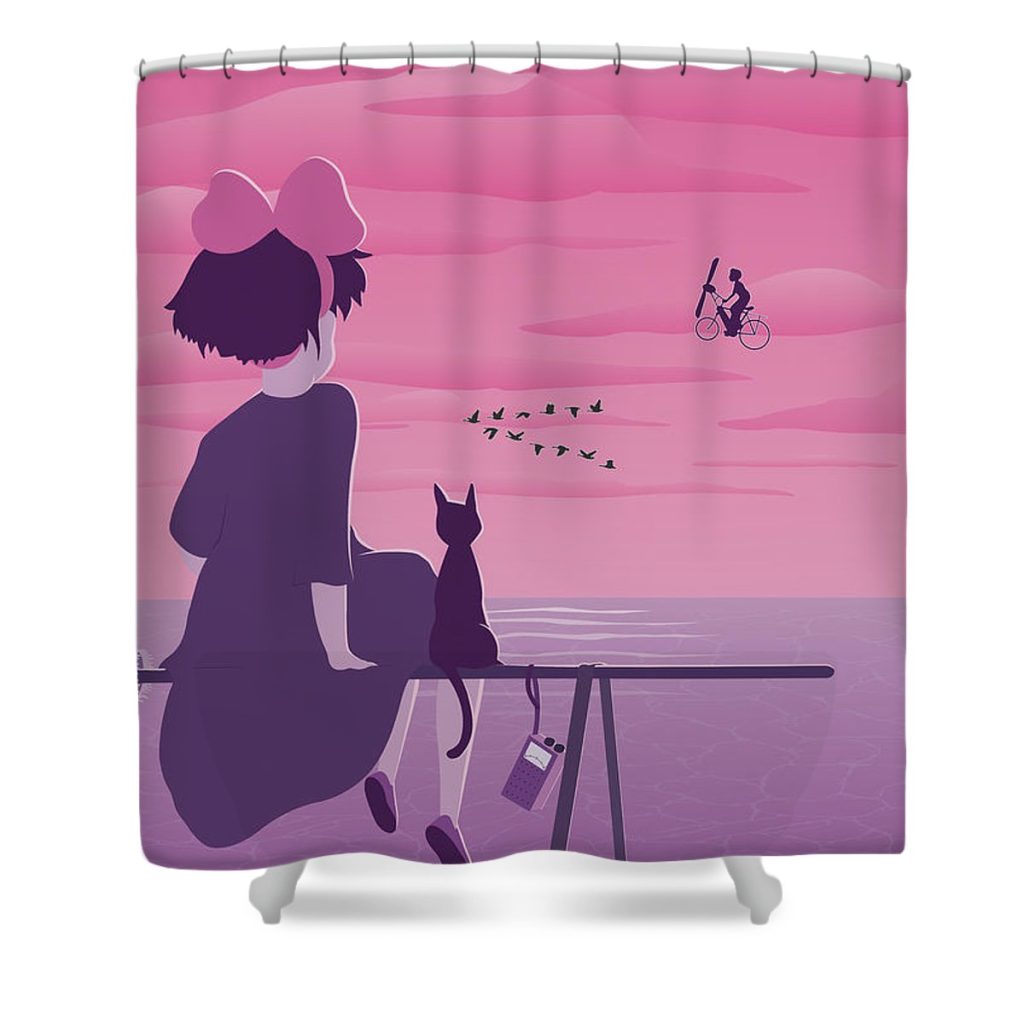 Ghibli Kiki's Delivery Service Shower Curtain
