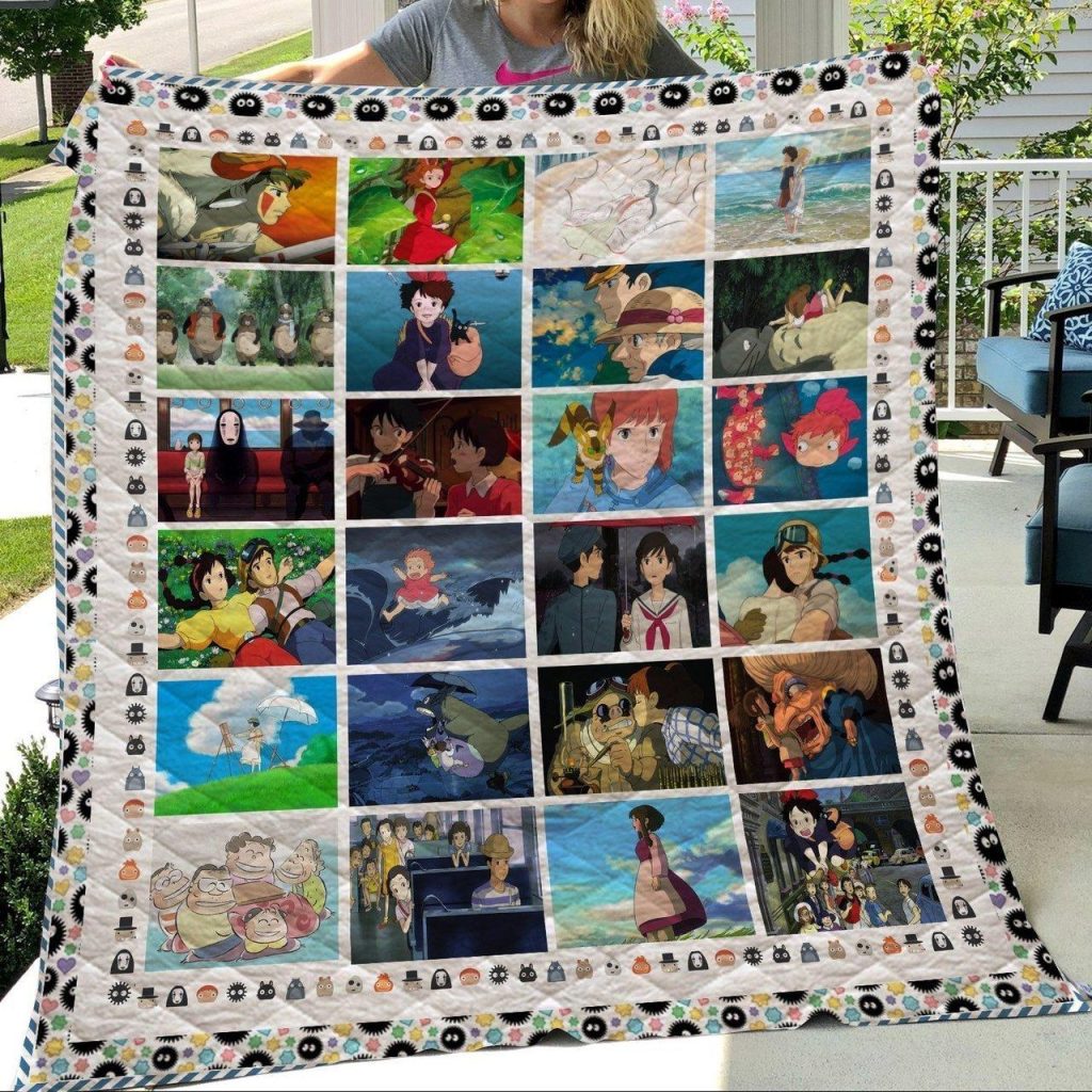 Studio Ghibli Movies Quilt Blanket