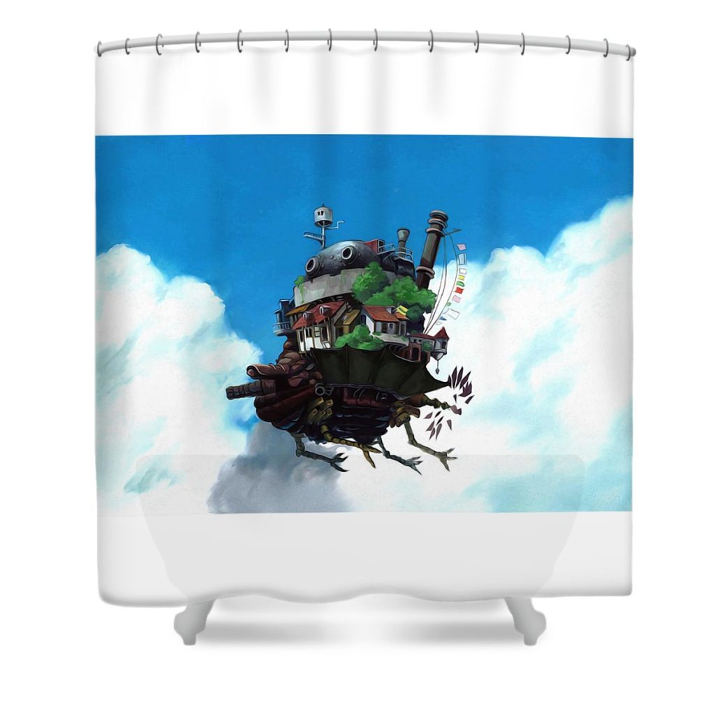 New Ghibli Howls Moving Castle Shower Curtain
