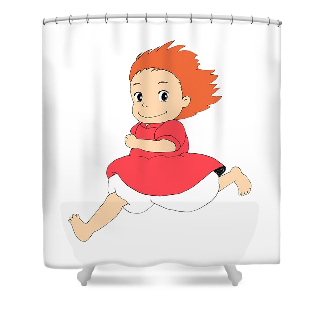 Ghibli Ponyo Anime Shower Curtain