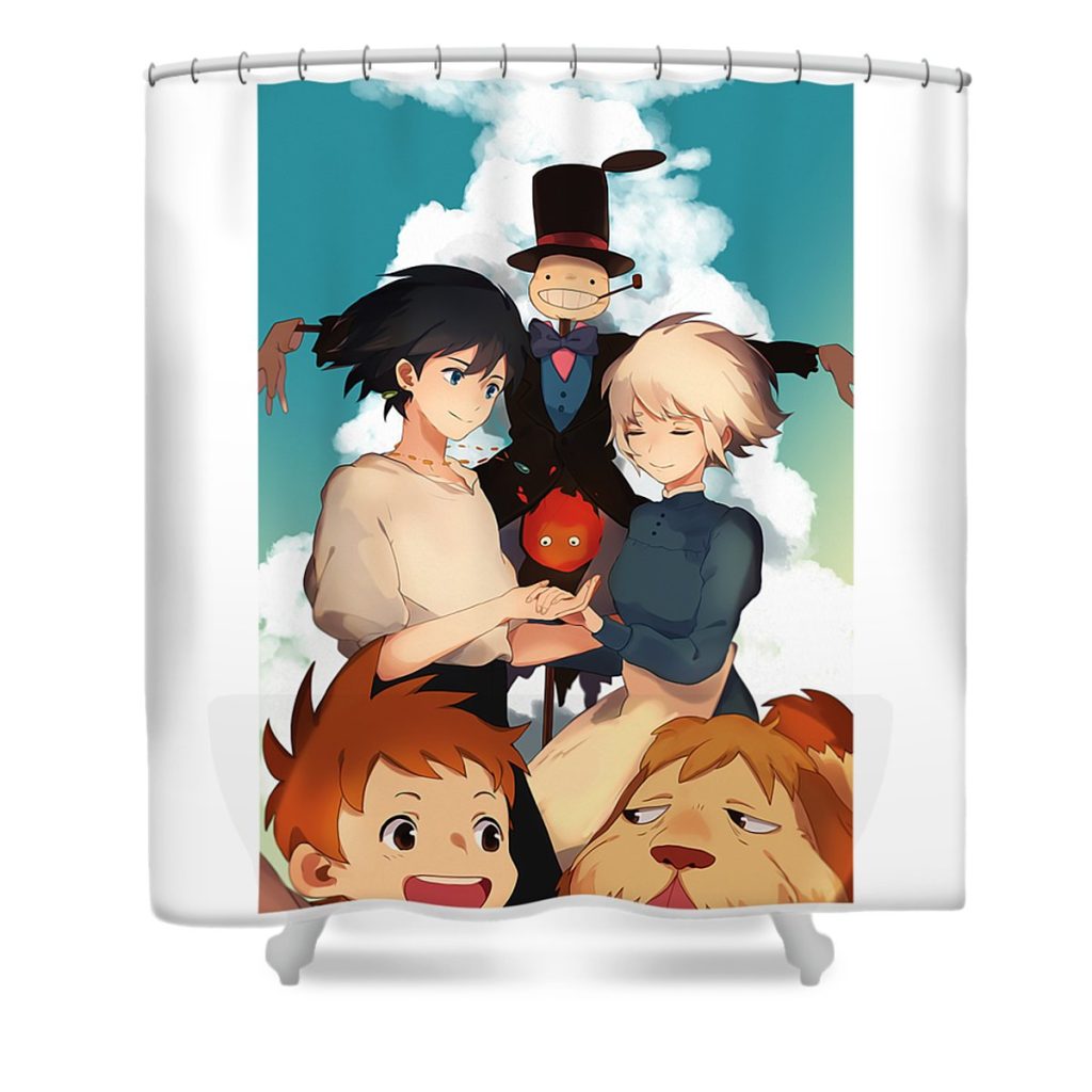Hot Ghibli Howls Moving Castle Anime Shower Curtain