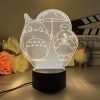 3D Led Lamp Spirited Away No Face Man Totoro Action Figure Nightlight Cute Room Decor Light 14 - Studio Ghibli UK Store