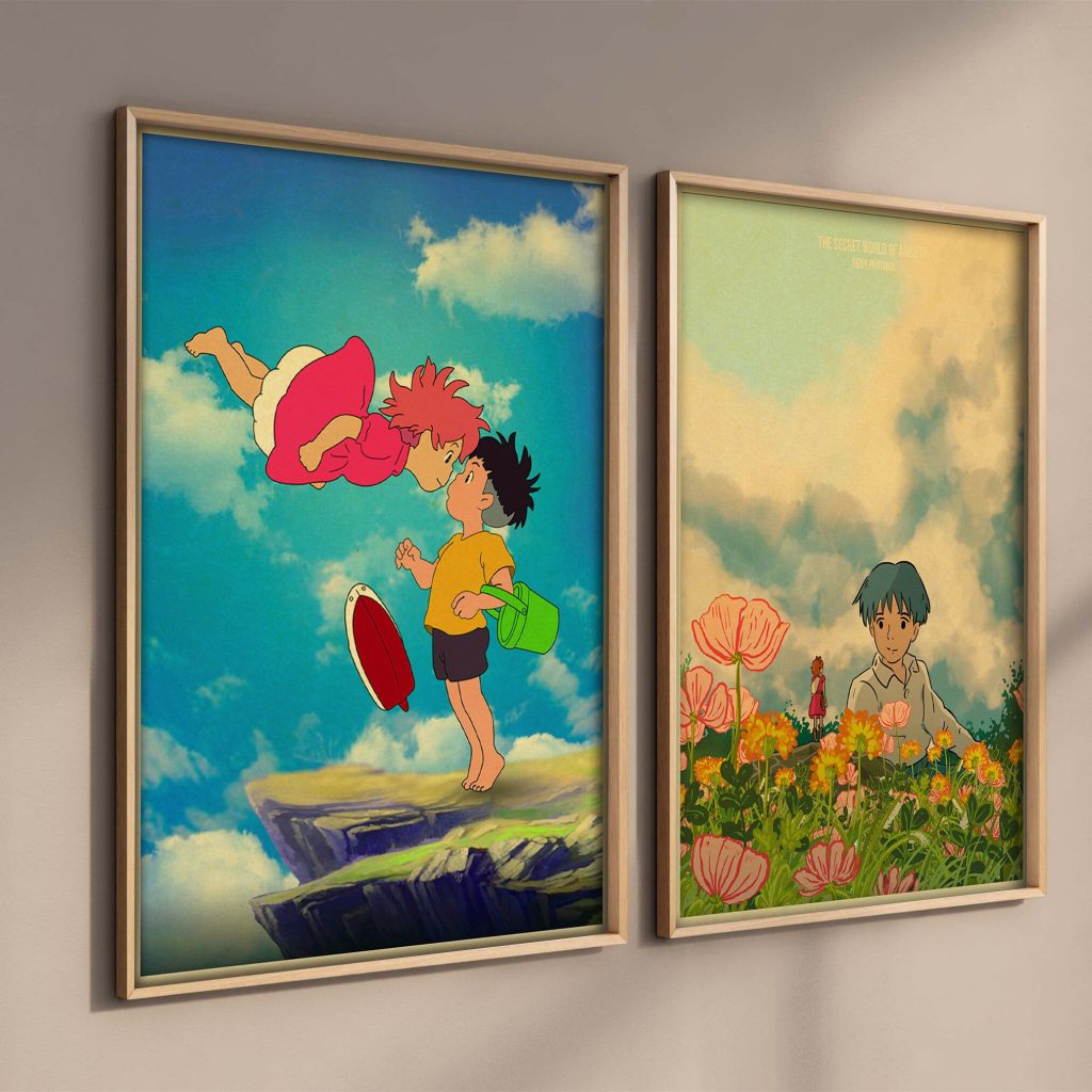 Studio Ghibli Vintage Art Anime Poster 36 Styles - Image 2