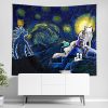 Princess Mononoke Starry Night Studio Ghibli Wall Tapestry Horizontal Main 1 - Studio Ghibli UK Store
