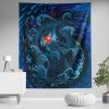 Sea Creatures Ponyo SG Vertical Wall Tapestry Main Mockup 1 - Studio Ghibli UK Store