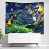 Totoro Starry Night Studio Ghibli Wall Tapestry Horizontal Main 1 - Studio Ghibli UK Store