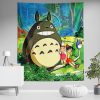 Trippy My Neighbor Totoro SG Vertical Wall Tapestry Main Mockup 1 - Studio Ghibli UK Store