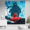 Trippy Porco Rosso SG Vertical Wall Tapestry Main Mockup 1 - Studio Ghibli UK Store