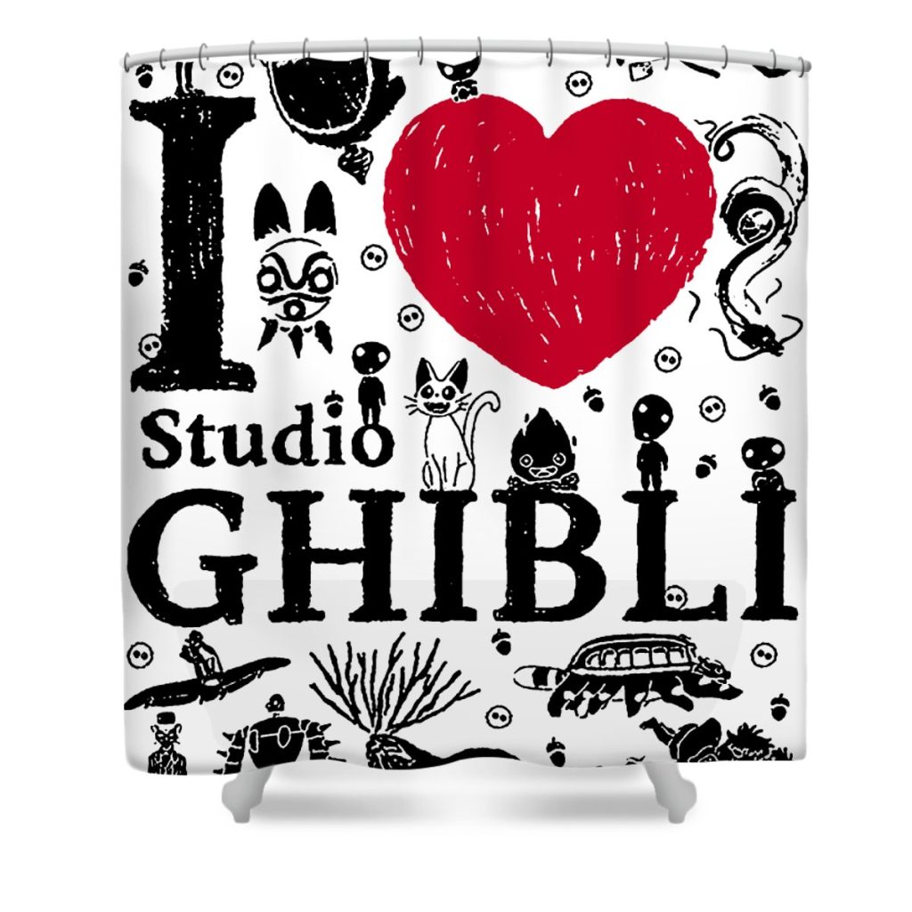 Ghibli I Love Ghibli Shower Curtain