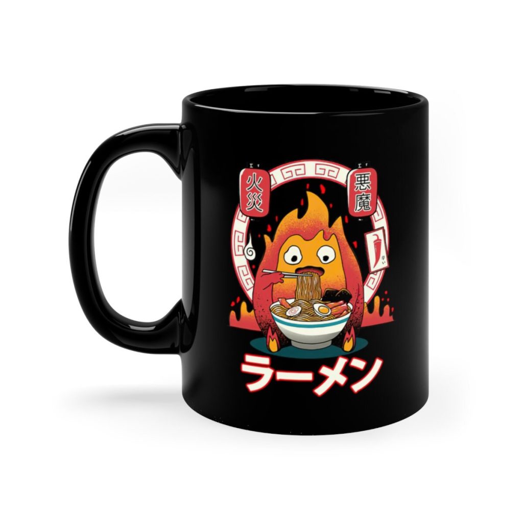 Calcifer Ramen Howl's Moving Castle Mug - Image 4