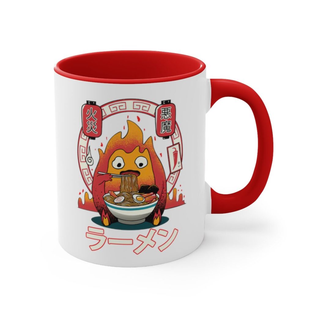 Calcifer Ramen Howl's Moving Castle Studio Ghibli Mug - Image 2