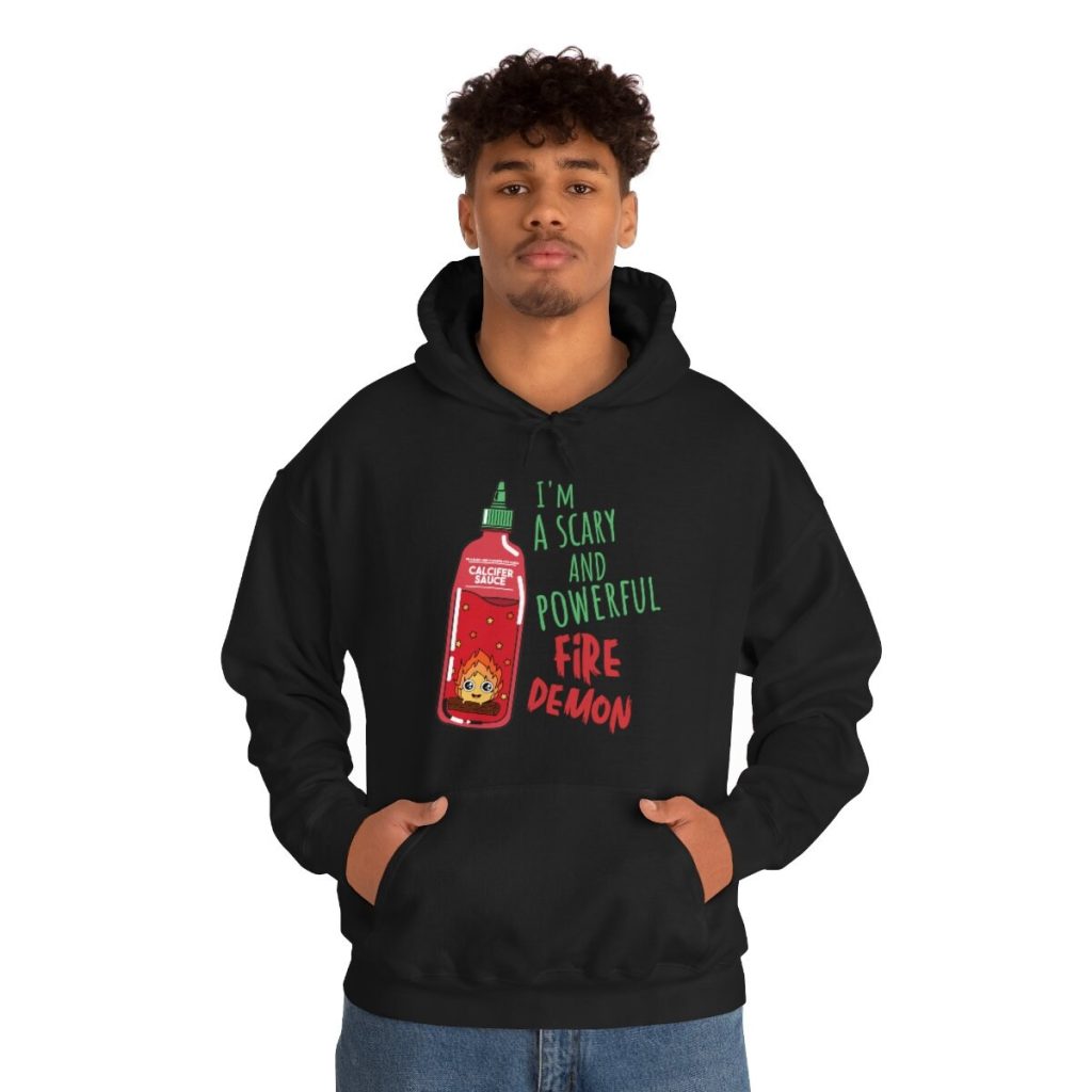 Calcifer Fire Demon Sauce Howl's Moving Castle Inspired Hoodie - Image 4