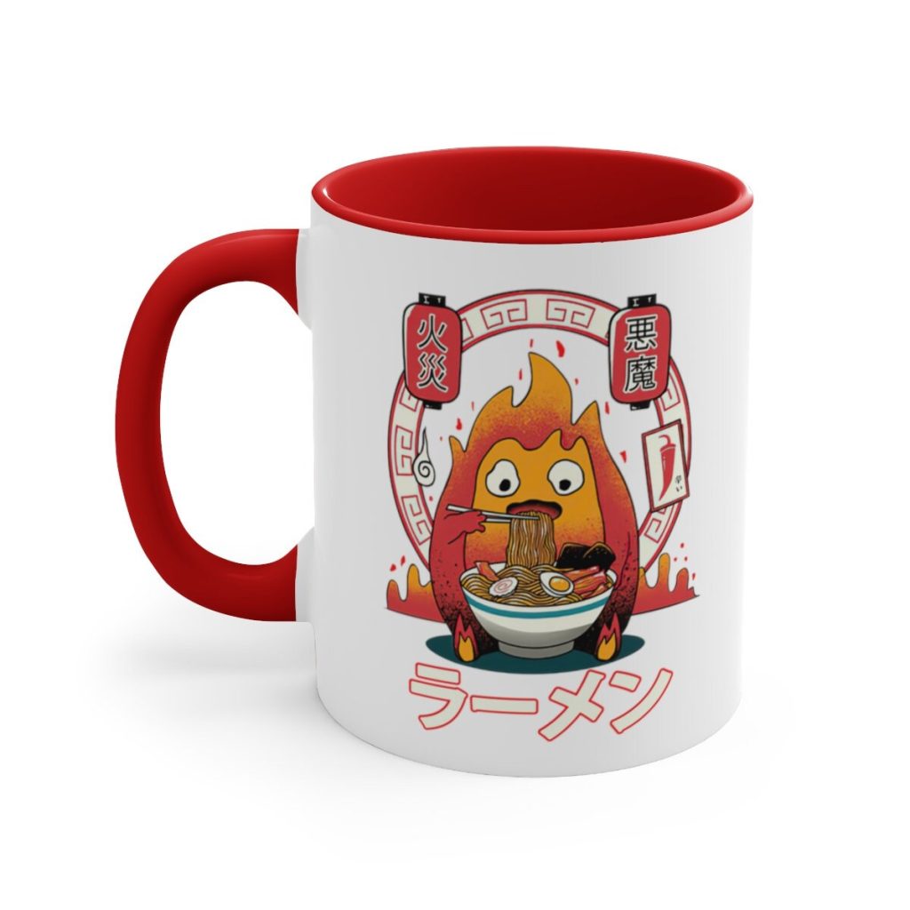 Calcifer Ramen Howl's Moving Castle Studio Ghibli Mug - Image 4