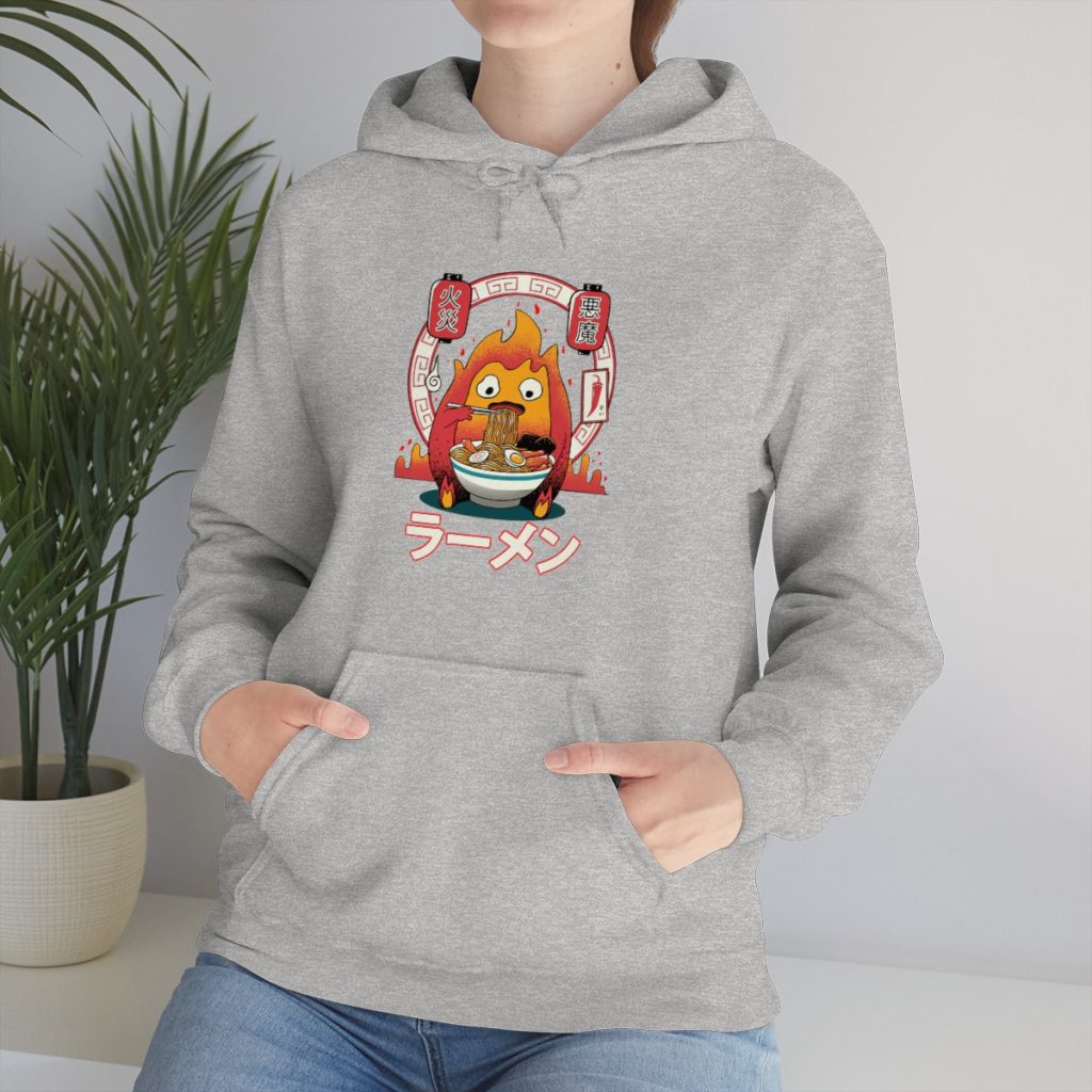 Calcifer Ramen Howl's Moving Castle Inspired Hoodie - Image 4