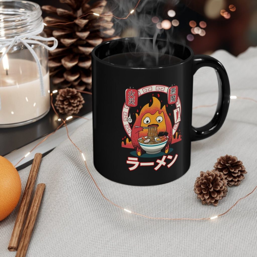 Calcifer Ramen Howl's Moving Castle Mug