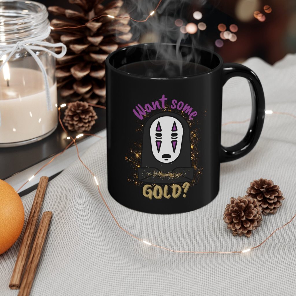 Spirited Away Inspired No Face Black Mug