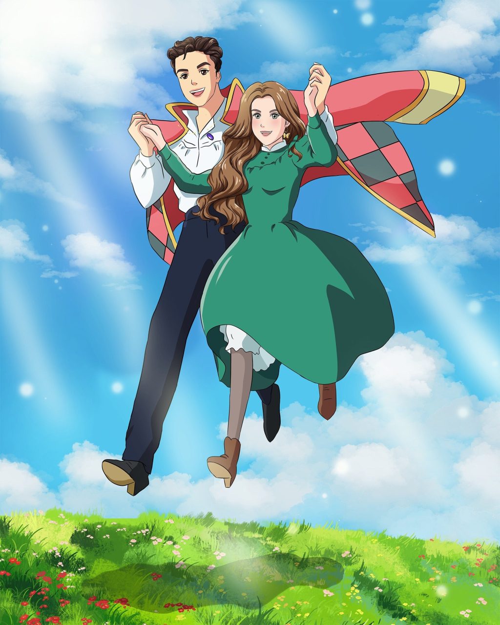 Anime Howls Moving Castle Custom Portrait