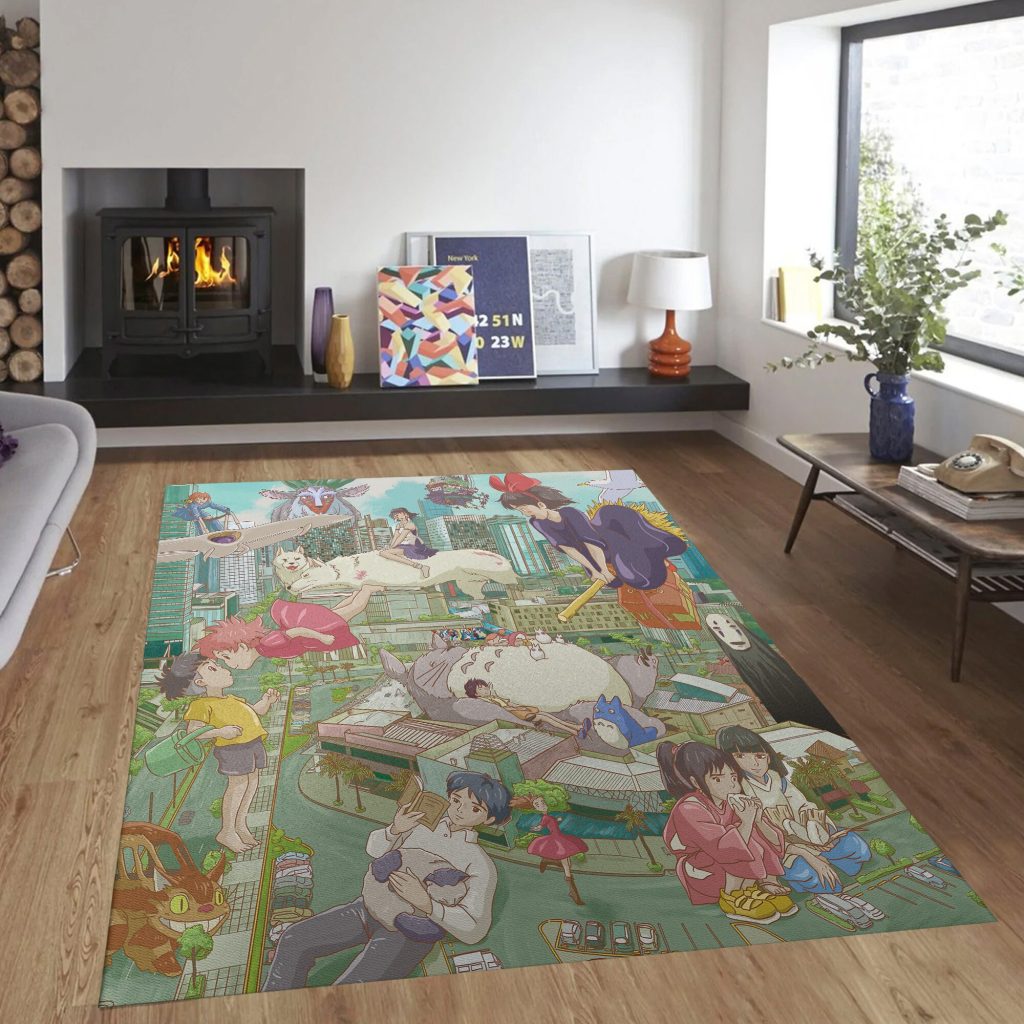 Studio Ghibli Characters Anime Movie Rug - Image 3