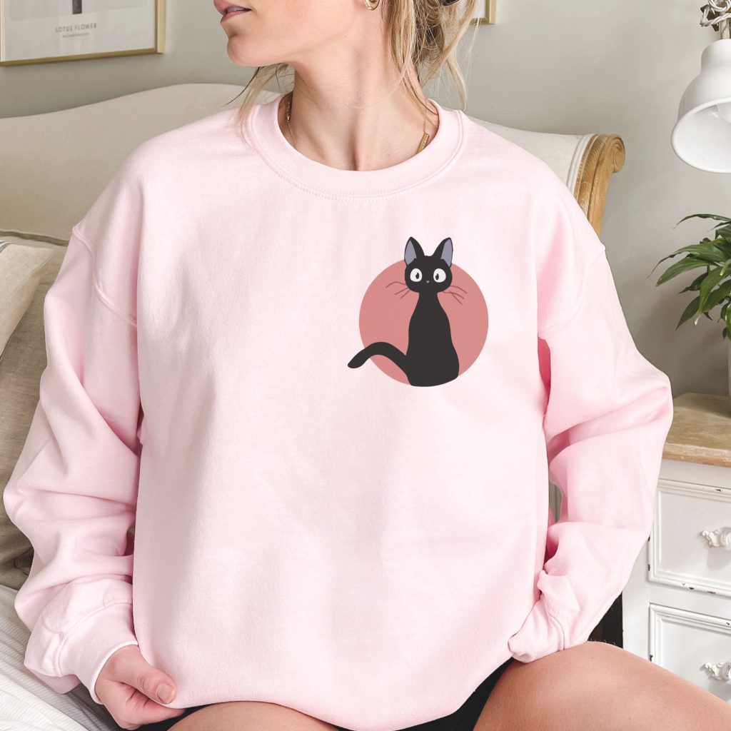 Studio Ghibli Kiki's Delivery Service Jiji Minimalist Inspired Sweatshirt - Image 4