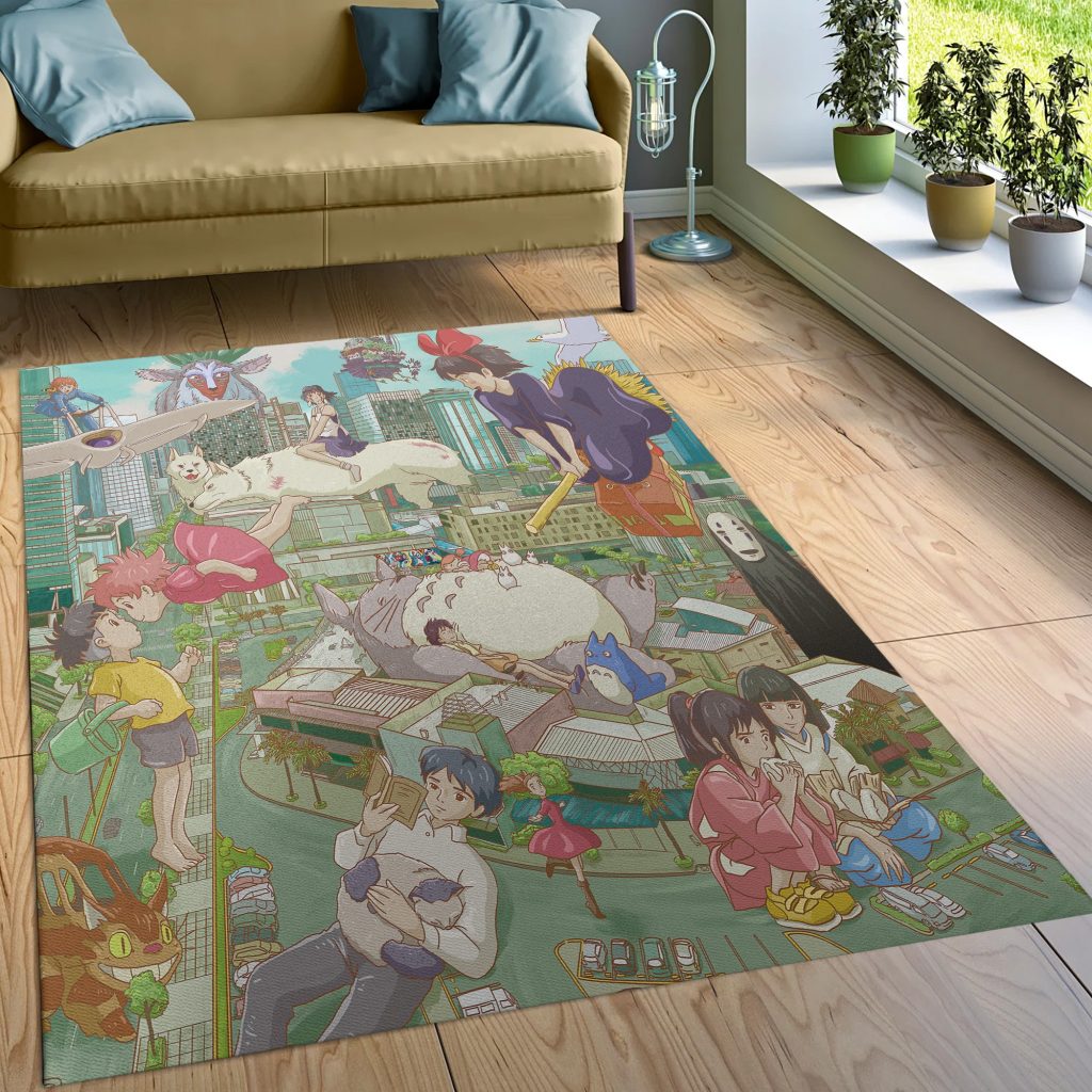 Studio Ghibli Characters Anime Movie Rug