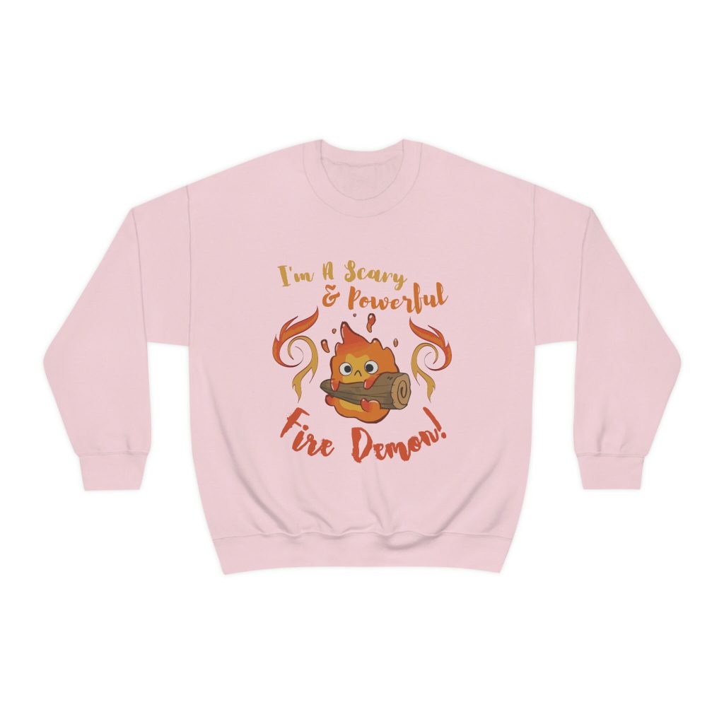 Studio Ghibli Calcifer Scary & Powerful Fire Demon Howl's Moving Castle Inspired Sweatshirt - Image 8