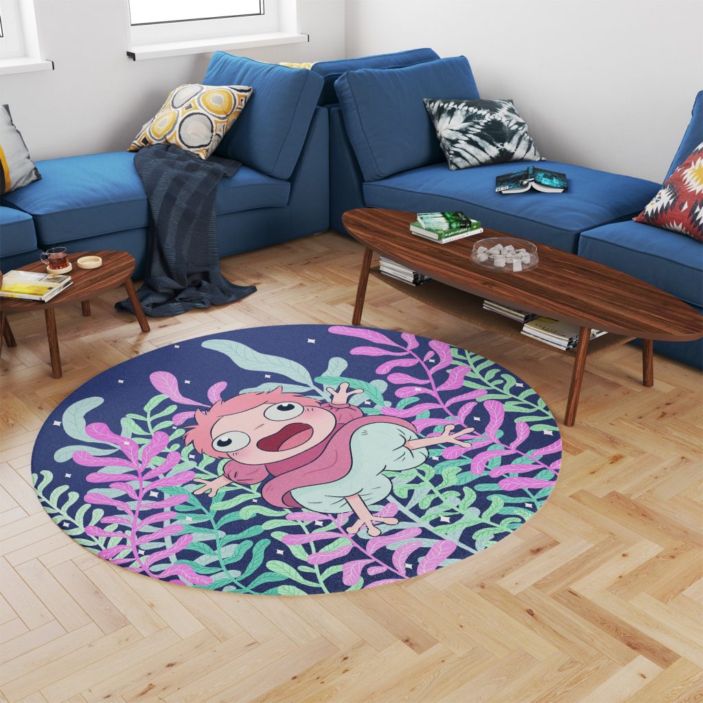 Studio Ghibli Ponyo Character Round Rug - Image 5