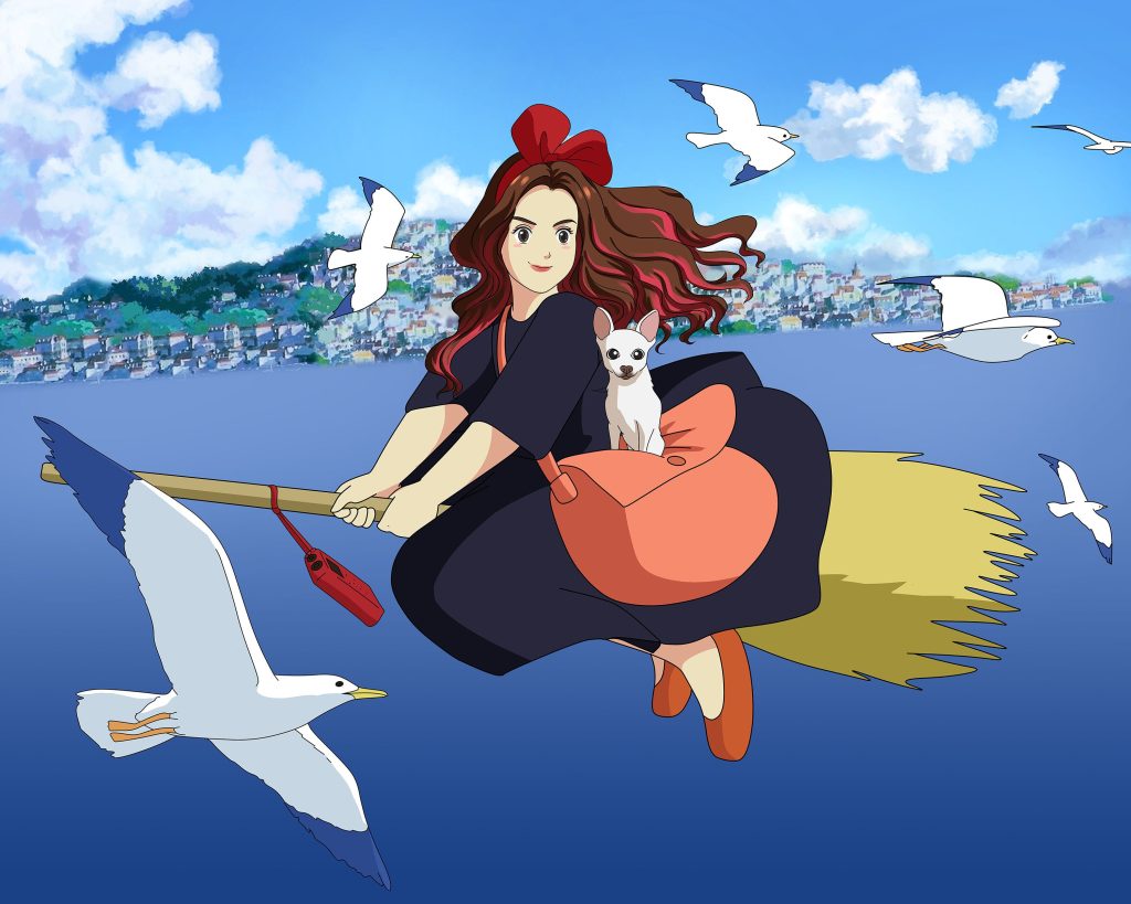 Kiki's Witch Ghibli Personalized Anime Portrait