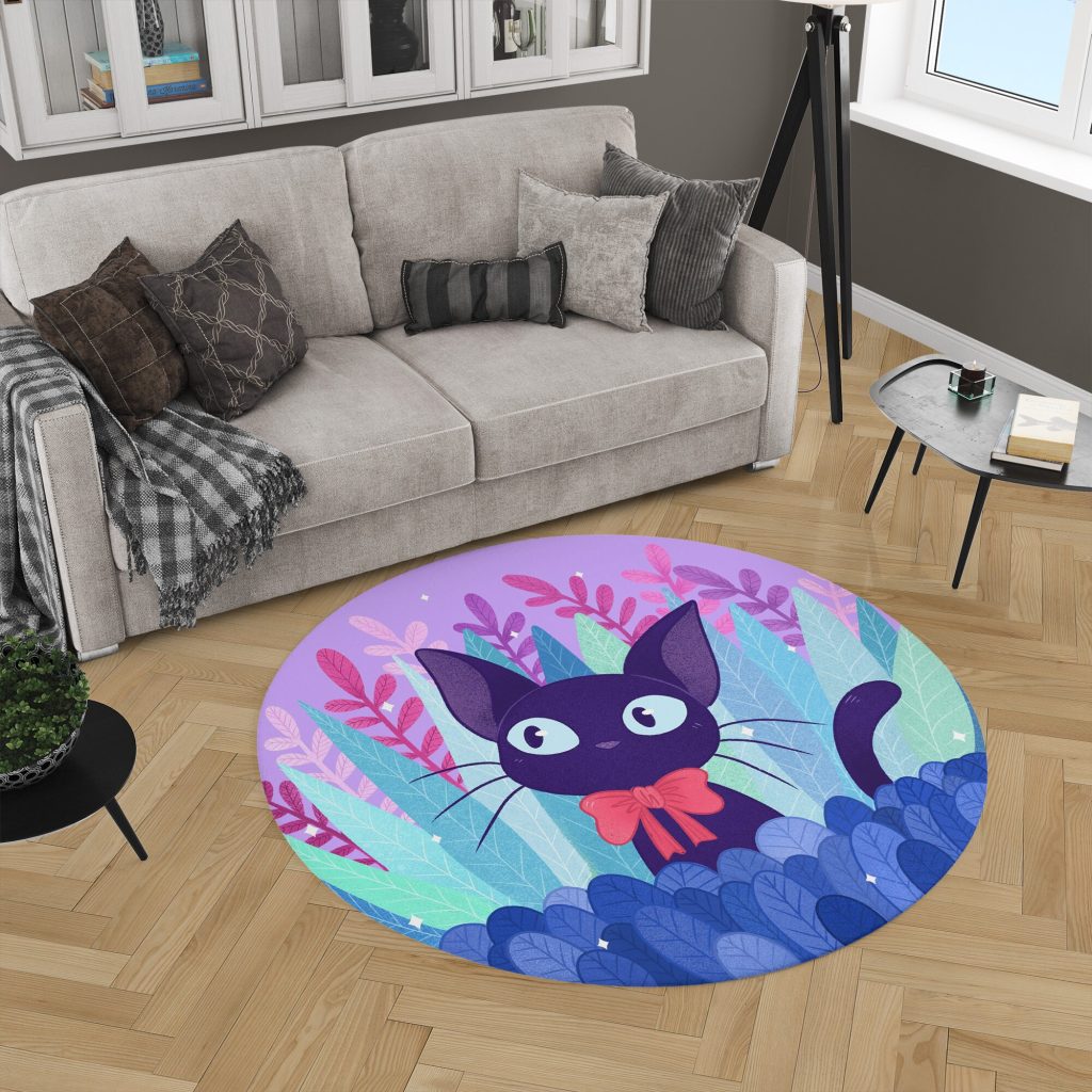 Studio Ghibli Kiki's Delivery Service Jiji Cat Round Rug