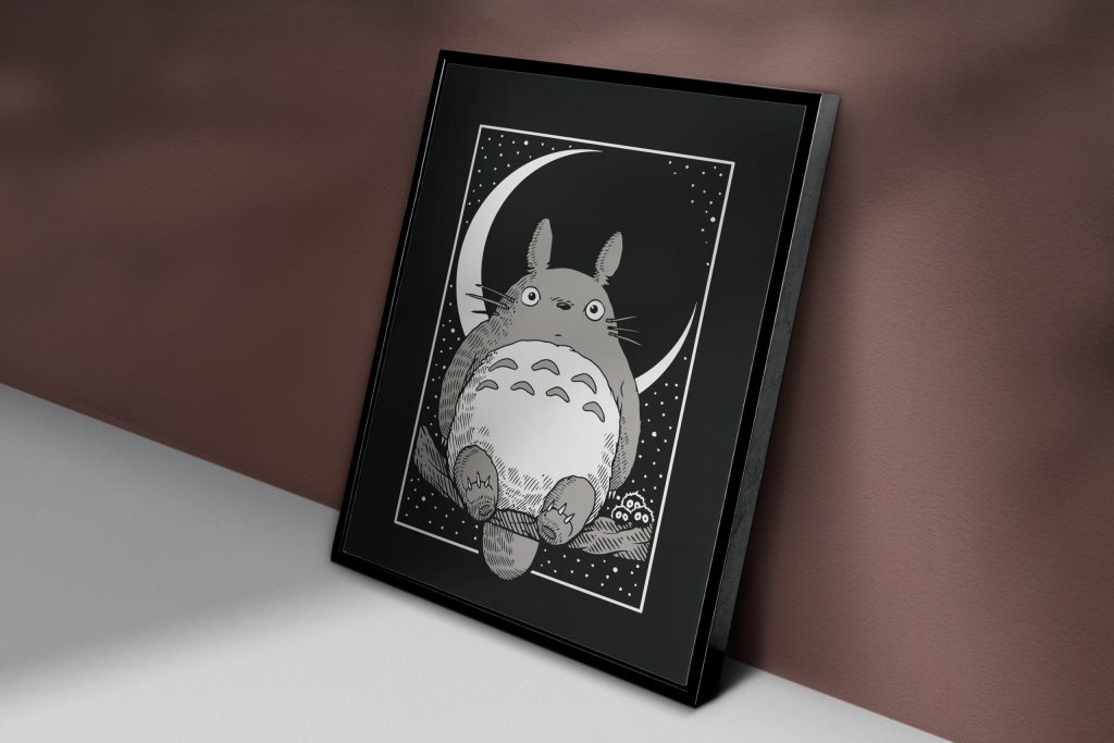 Studio Ghibli My Neighbor Totoro Black Night Wall Art - Image 2