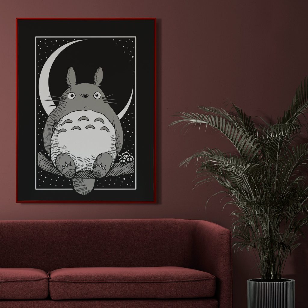 Studio Ghibli My Neighbor Totoro Black Night Wall Art - Image 3