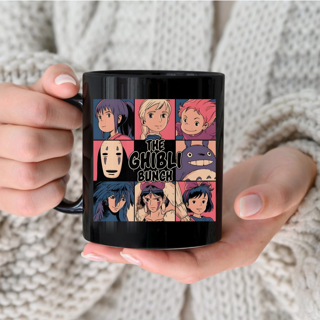 Studio Ghibli Bunch Black Mug
