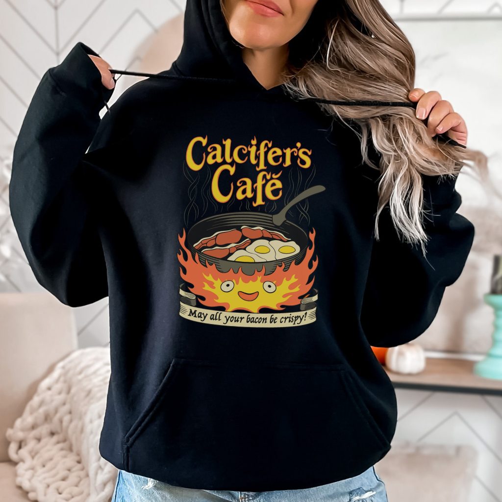 Howl's Moving Castle Inspired Calcifer's Cafe Hoodie