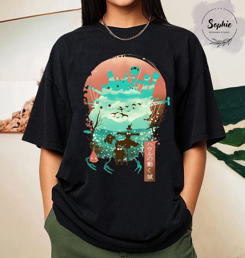 Studio Ghibli Ghibli Character Black T-shirt