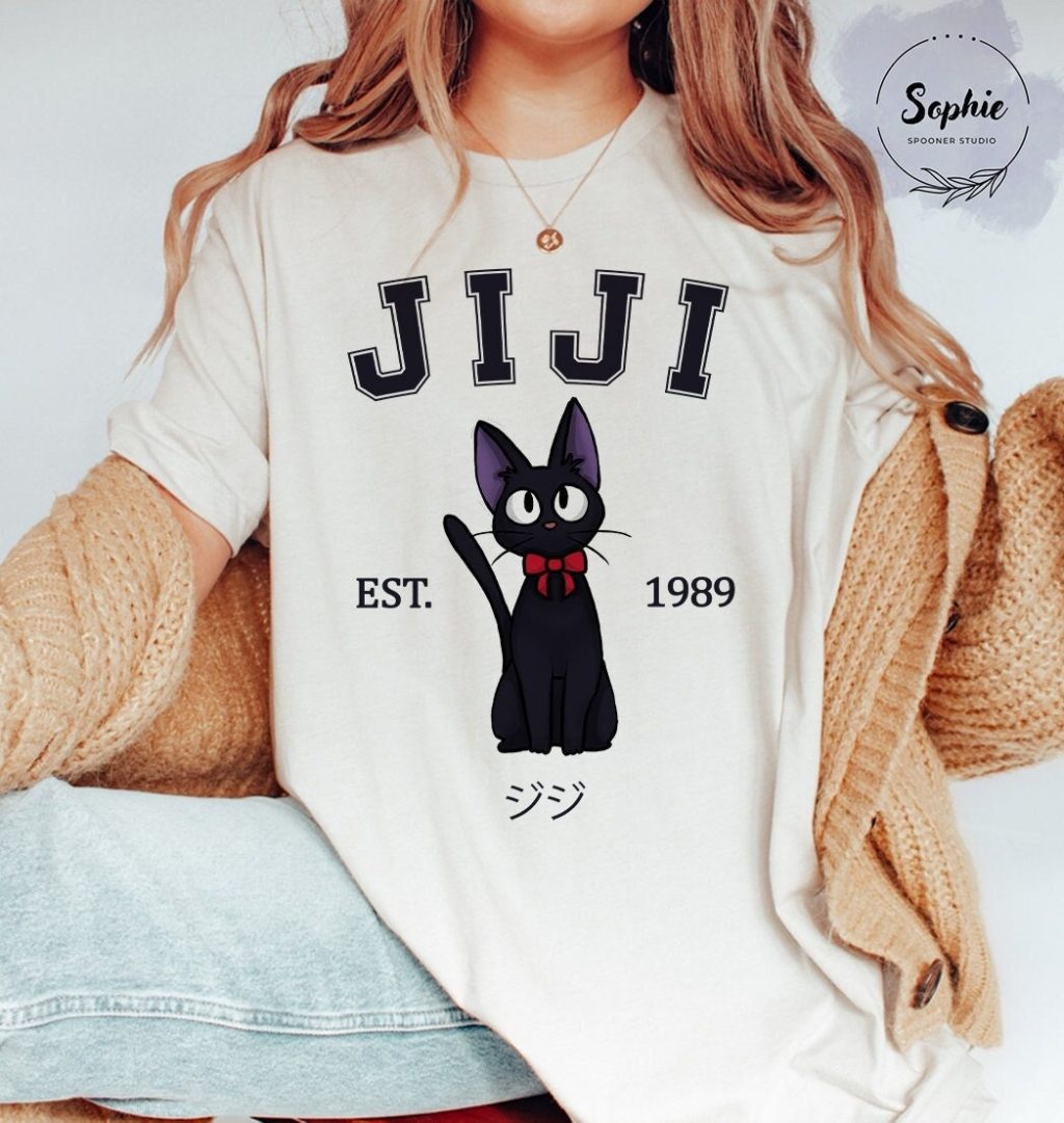 Studio Ghibli Jiji Est 1989 T-shirt - Image 2