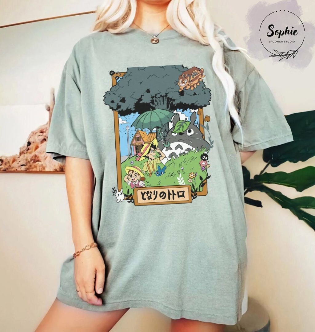 Studio Ghibli Totoro Anime Cartoon T-shirt - Image 2