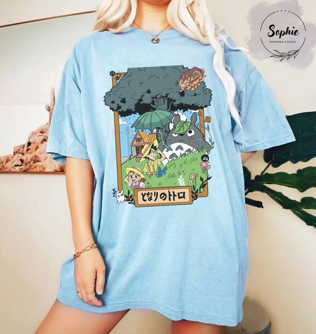 Studio Ghibli Totoro Anime Cartoon T-shirt - Image 4