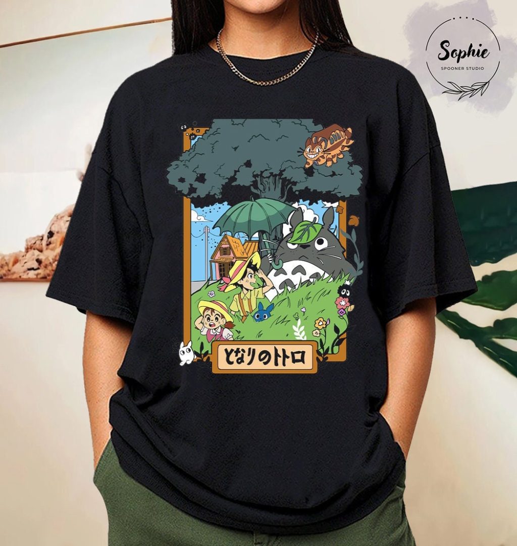 Studio Ghibli Totoro Anime Cartoon T-shirt - Image 5