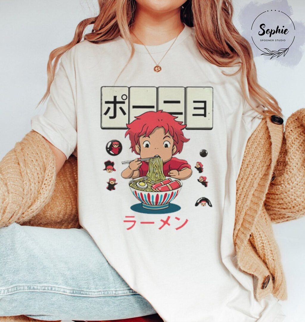 Studio Ghibli Vintage Ponyo Eating T-shirt