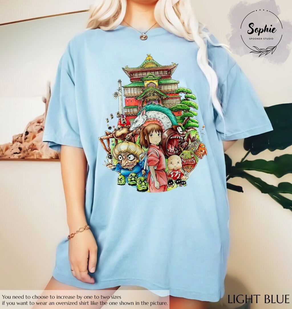 Studio Ghibli Spirited Away Castle T-shirt - Image 2