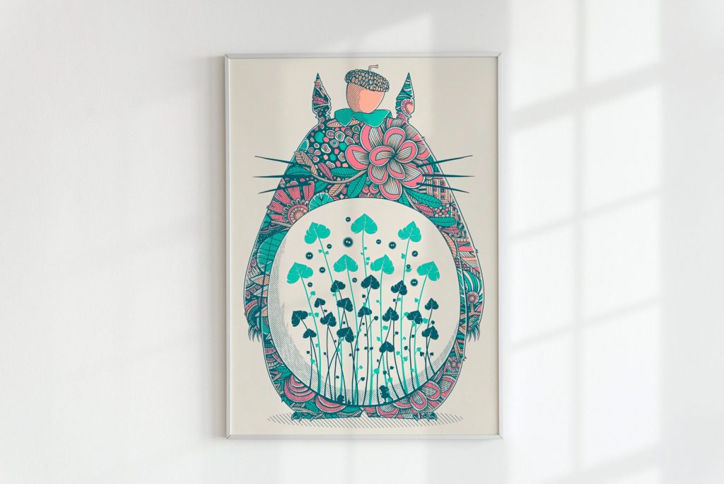 Studio Ghibli Totoro Art Anime Wall Art - Image 2