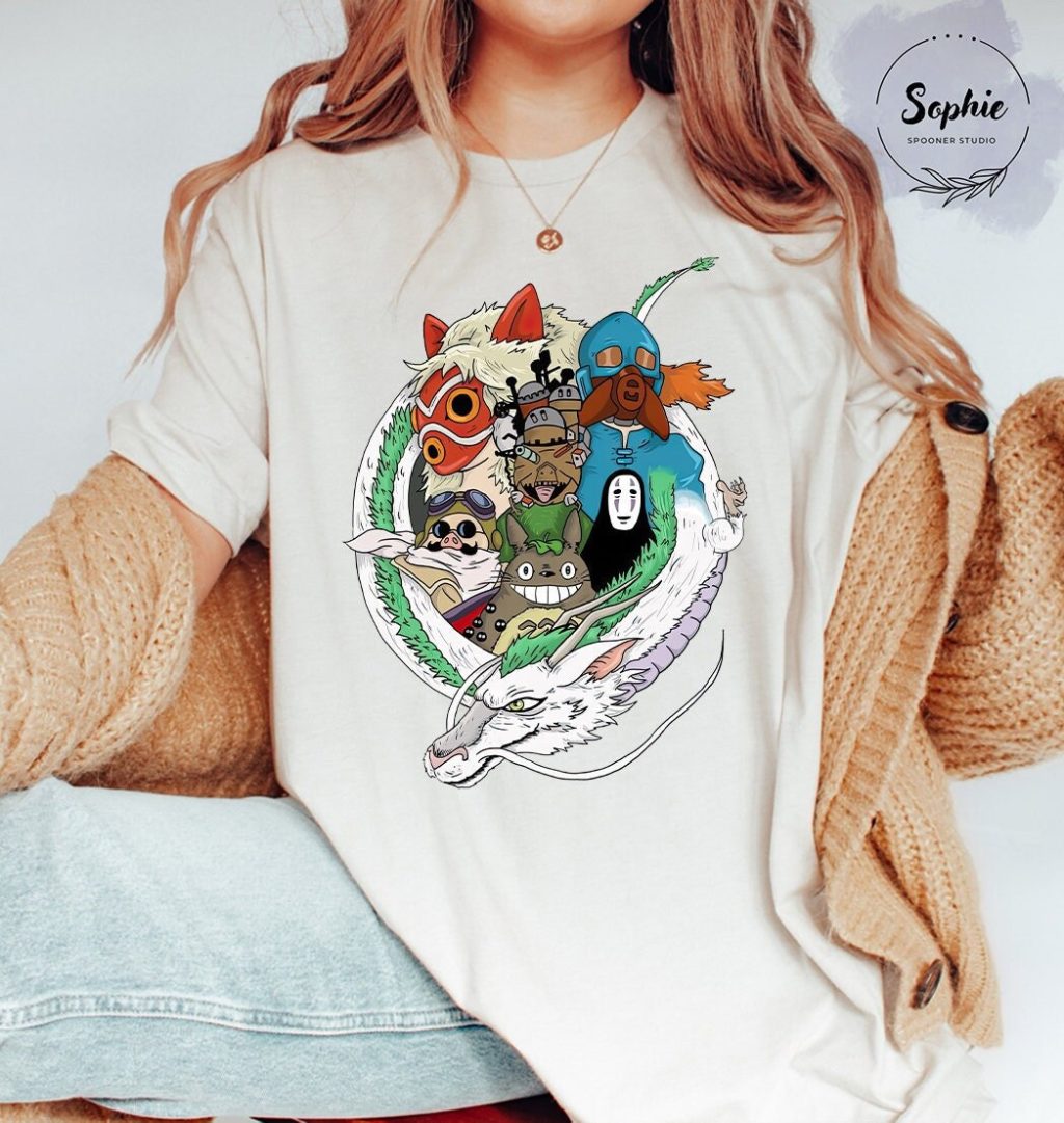 Studio Ghibli Vintage Ghibli Character T-shirt - Image 4