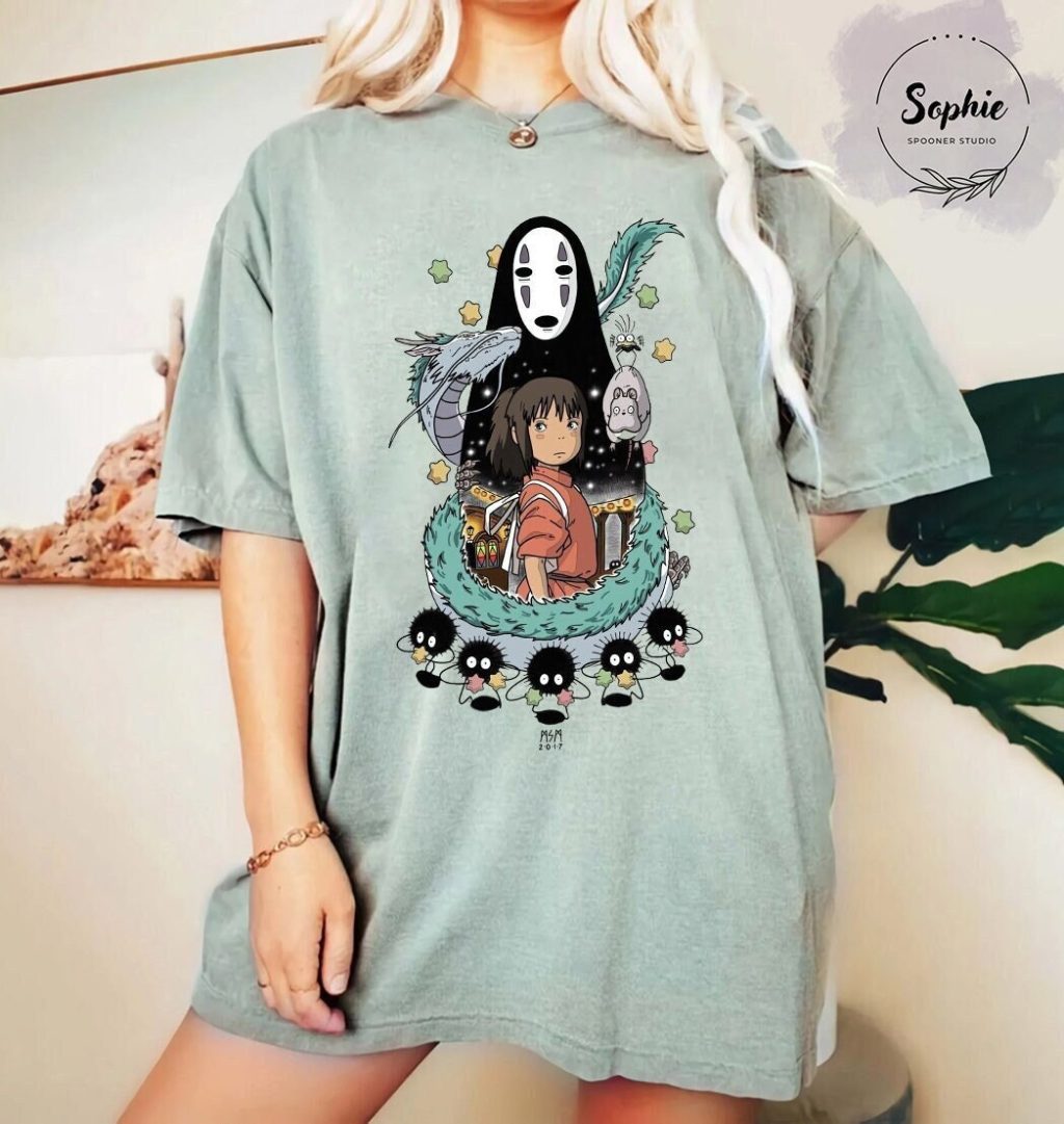 Studio Ghibli No Face & Chihiro Spirited Away T-shirt - Image 6