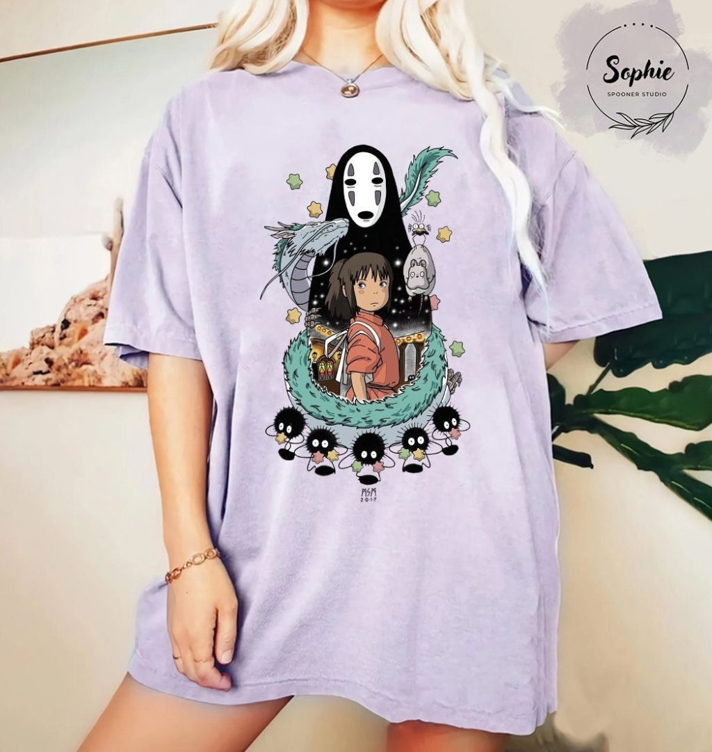 Studio Ghibli No Face & Chihiro Spirited Away T-shirt - Image 4