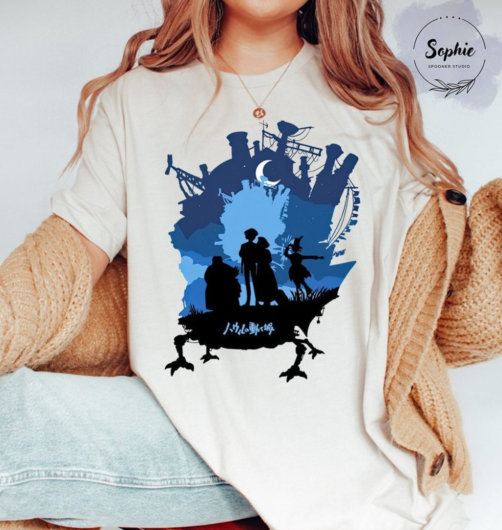 Studio Ghibli Howl's Moving Castle T-shirt - Image 4