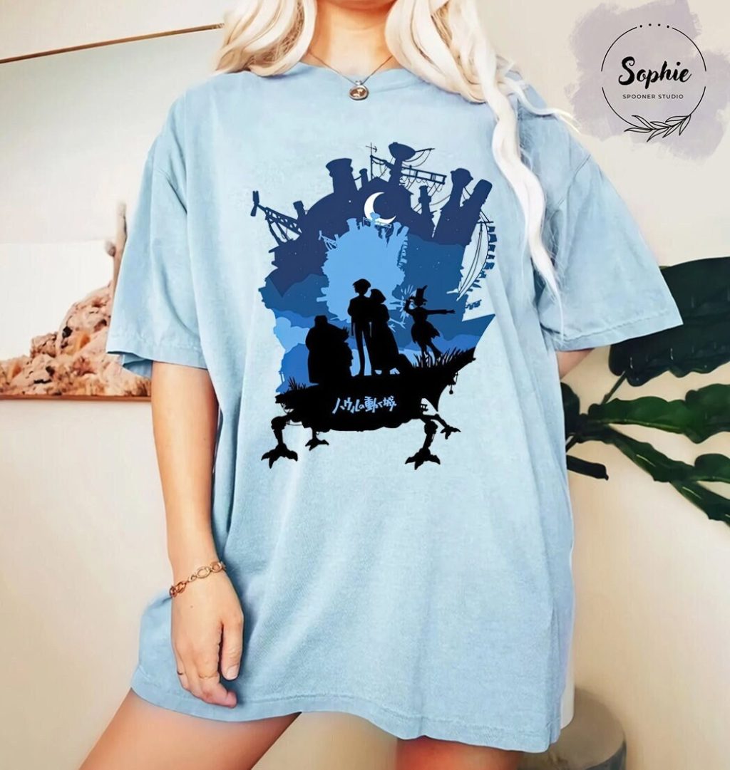 Studio Ghibli Howl's Moving Castle T-shirt - Image 2