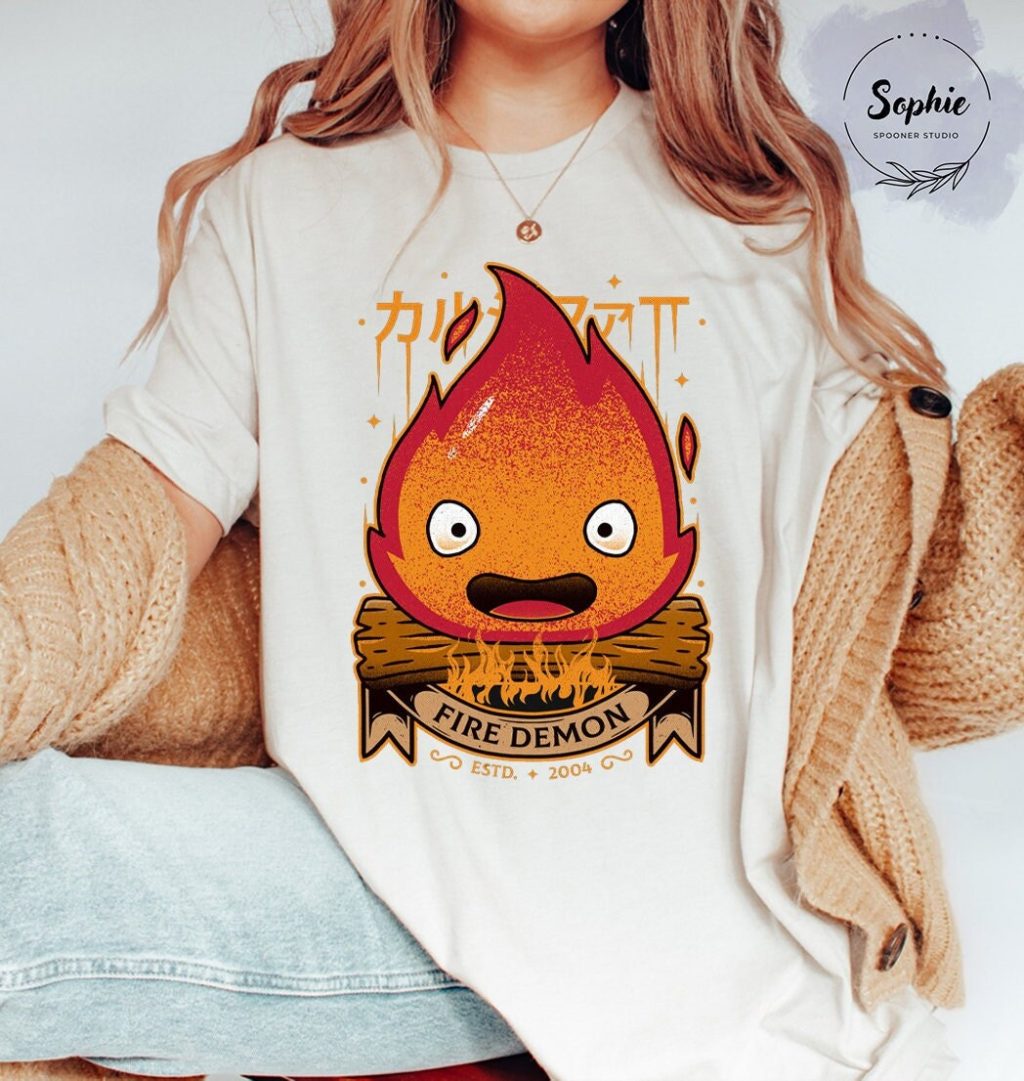 Studio Ghibli Calcifer Howl's Moving Castle T-shirt