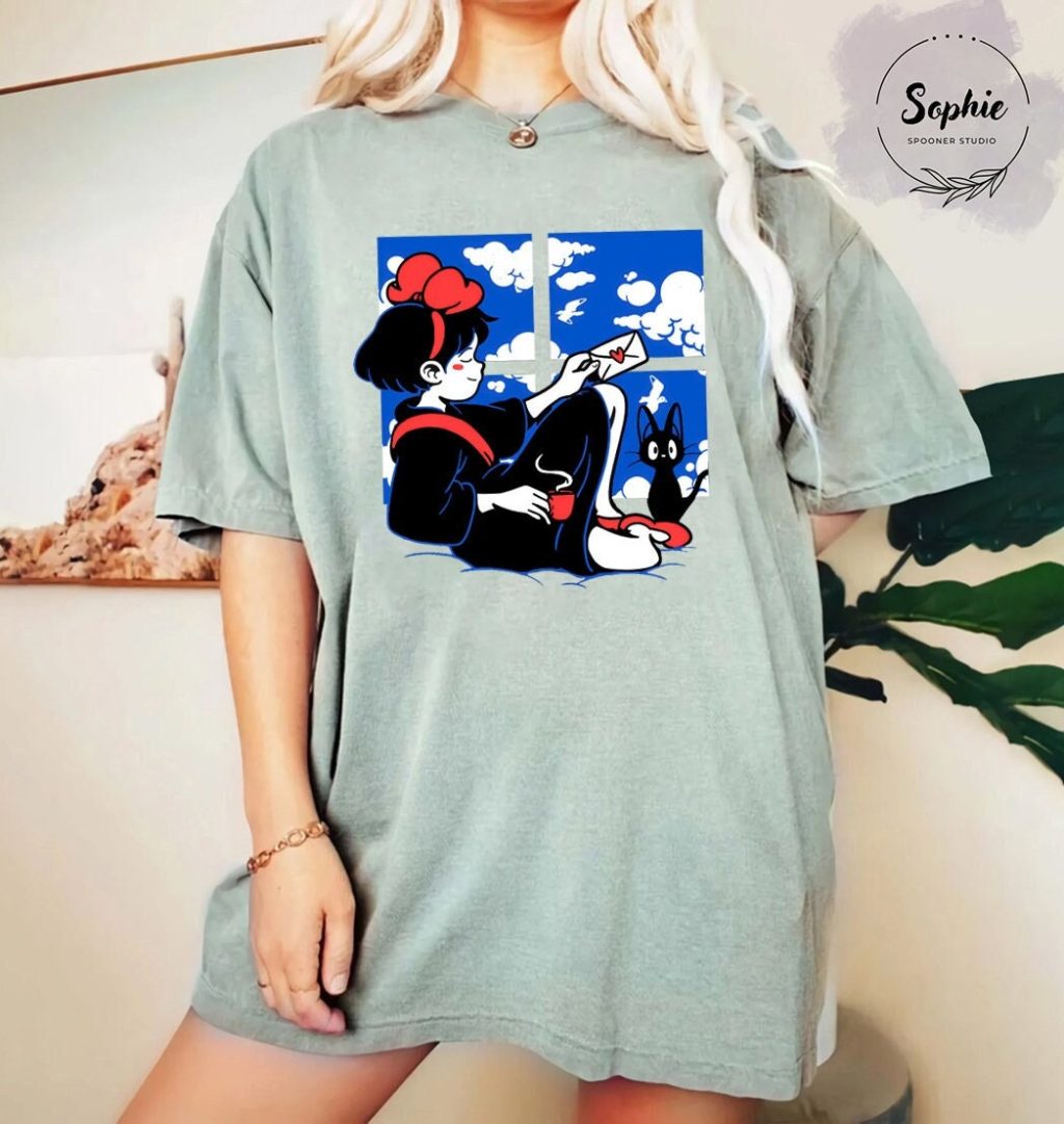 Studio Ghibli Kiki's Delivery Service Blue T-shirt - Image 6