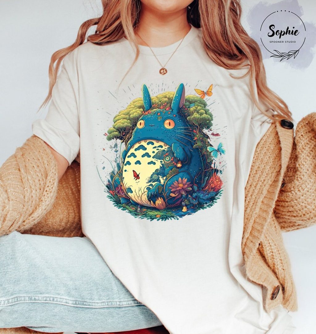 Studio Ghibli Totoro Purple T-shirt - Image 5